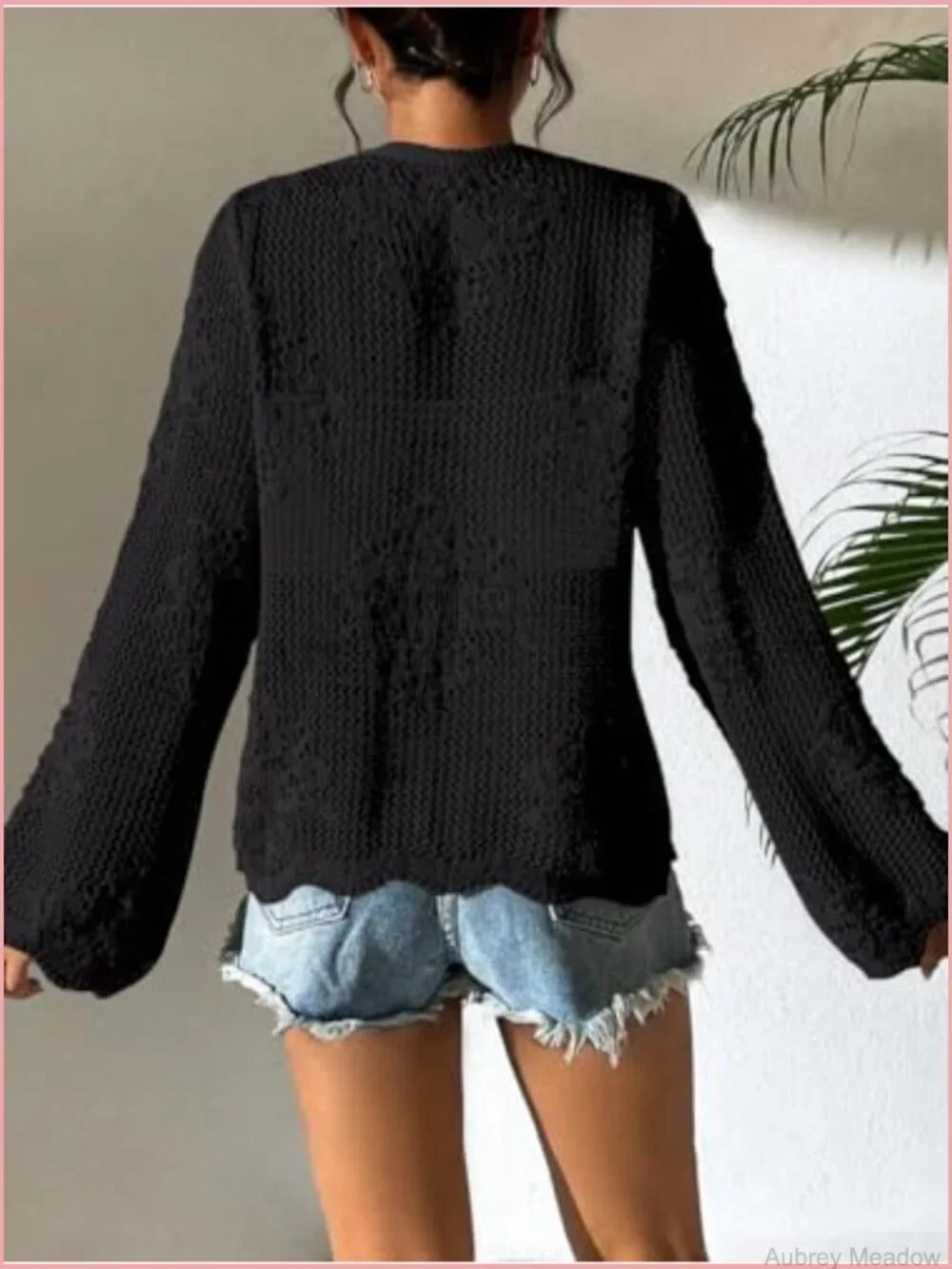 Lightweight Crochet Tie Front Cardigan Shrug Crop Top Knit Cover Up